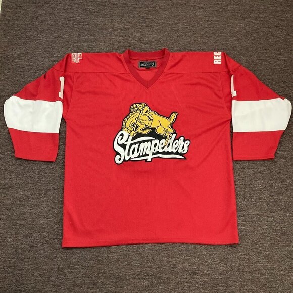 Harrow Sports Stampeders Jersey Men's Size XXL Red Horse #1 - Picture 1 of 13